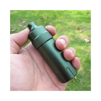 Κουτί αποθήκευσης από αλουμινίου κράμα, αδιάβροχο για εξωτερική επιβίωση (EDC) — σφραγισμένο φιαλίδιο φαρμάκων