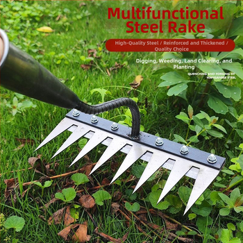 Φτυάρι ζιζανίων από χάλυβα μαγανίου με δόντια – πολυλειτουργικό γεωργικό εργαλείο για χαλάρωση εδάφους