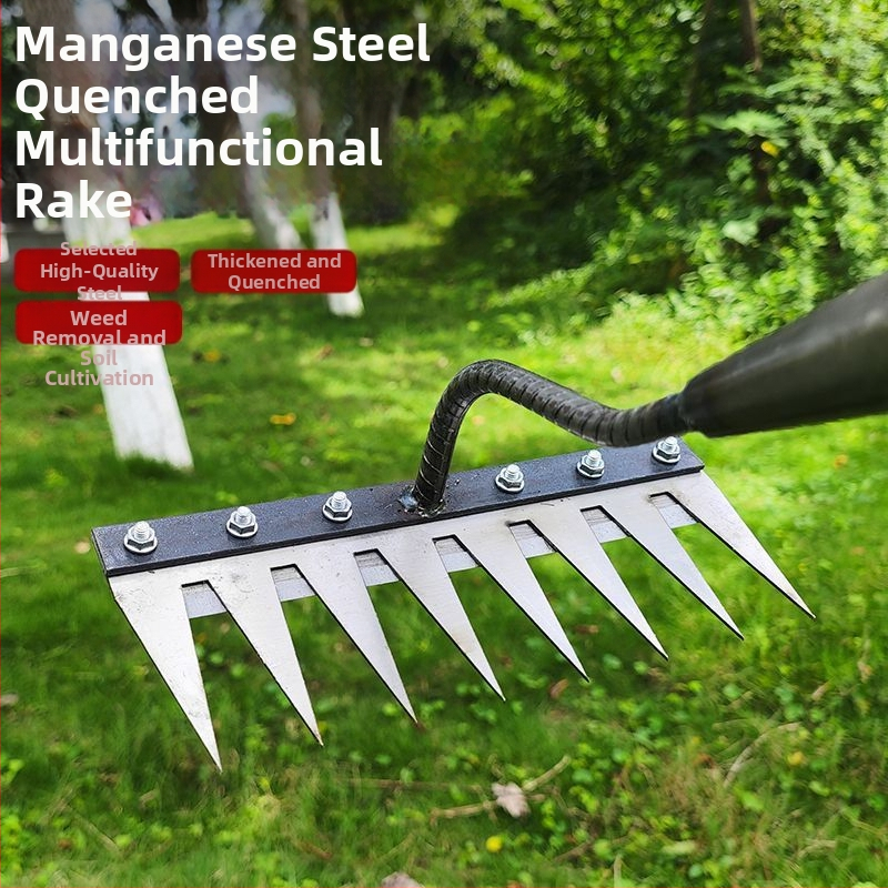 Φτυάρι ζιζανίων από χάλυβα μαγανίου με δόντια – πολυλειτουργικό γεωργικό εργαλείο για χαλάρωση εδάφους