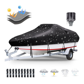 Κάλυμμα βάρκας πεταλιού 600D PU με ασημένιο επίχρισμα, ανθεκτικό σε όλες τις καιρικές συνθήκες, βαρέως τύπου κάλυμμα για ποντον ψαρευτικής βάρκας Guardian