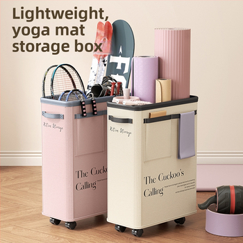 Κουτί αποθήκευσης γιόγκα, Πτυσσόμενο, Με τροχούς 360°, Χωρητικότητα 40–50 L, Διαστάσεις 56×39×20 cm