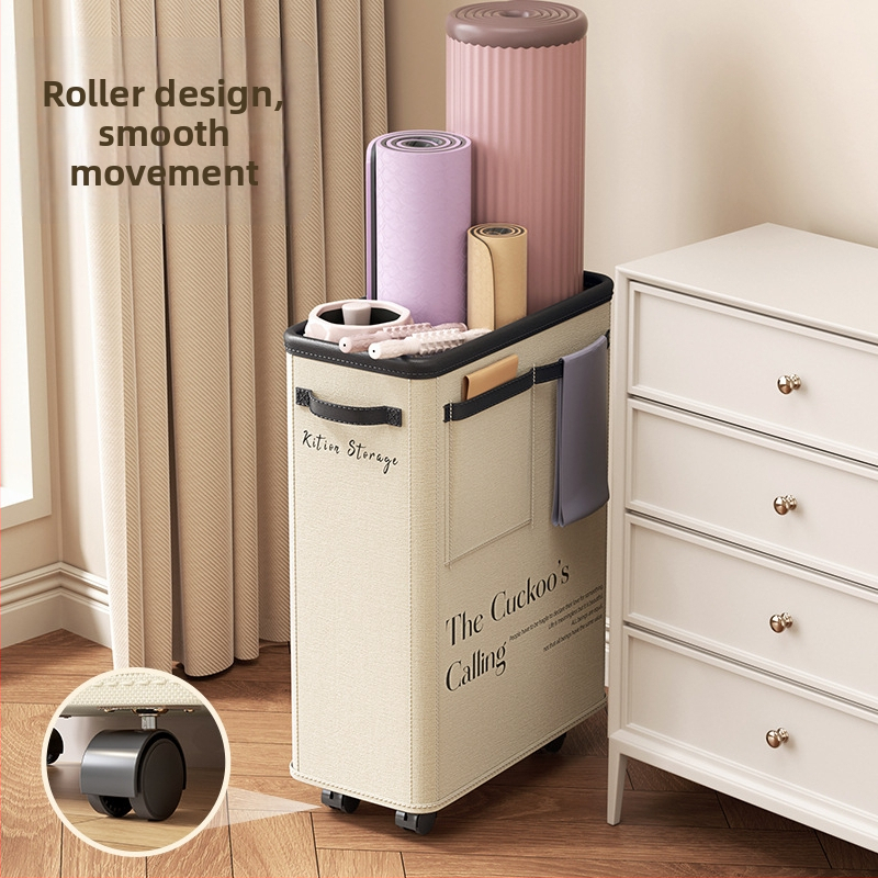 Κουτί αποθήκευσης γιόγκα, Πτυσσόμενο, Με τροχούς 360°, Χωρητικότητα 40–50 L, Διαστάσεις 56×39×20 cm