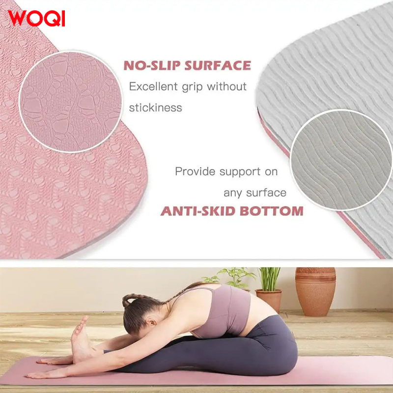 WOQI jogas paklājs, TPE materiāls, 3 kg, 6 mm biezums