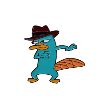 Platypus Enamel Pin - Broșă metalică, personaje de desen animat, finisaj pictat, accesoriu unisex pentru decor (vară 2024)