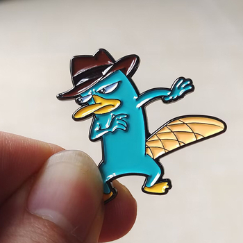 Platypus Enamel Pin - Μέταλλο, Καρτούν χαρακτήρες, Βαμμένη επίστρωση, Διακοσμητικό αξεσουάρ για όλους (Καλοκαίρι 2024)