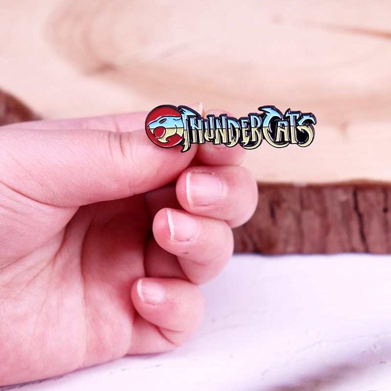 Broșă cu logo-ul pisicii fulger, aliaj, placare electroplată, decorativă, unisex, stil personal