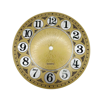 Замяна на циферблата за DIY железен стенен часовник – метален, ретро стил, позлатено полирано алуминиево лице, кварцов механизъм, за дневна