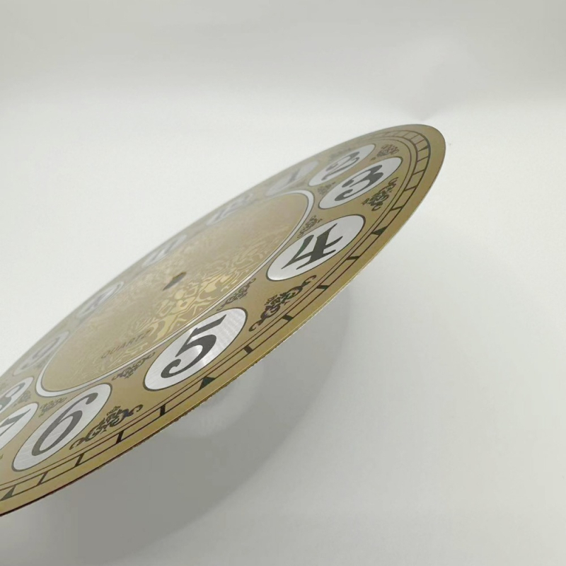 Замяна на циферблата за DIY железен стенен часовник – метален, ретро стил, позлатено полирано алуминиево лице, кварцов механизъм, за дневна