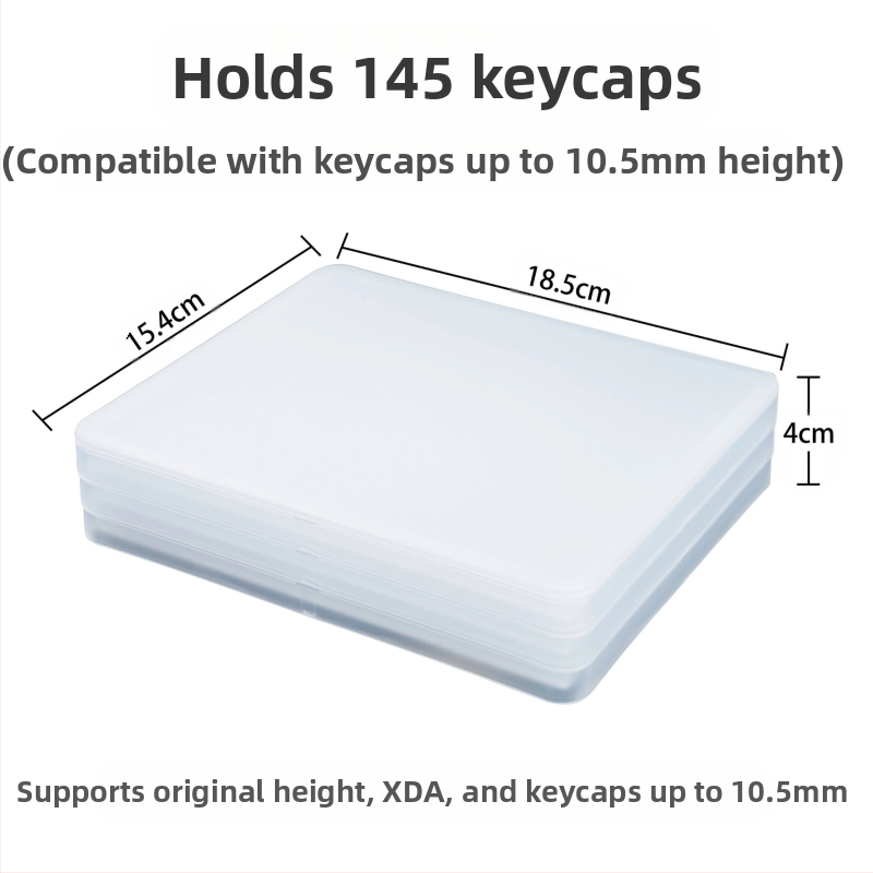 Keycap saugojimo dėžutė mechaninei klaviatūrai — sulankstoma, dulkėms atspari, PP medžiaga, šiuolaikinis minimalistinis dizainas