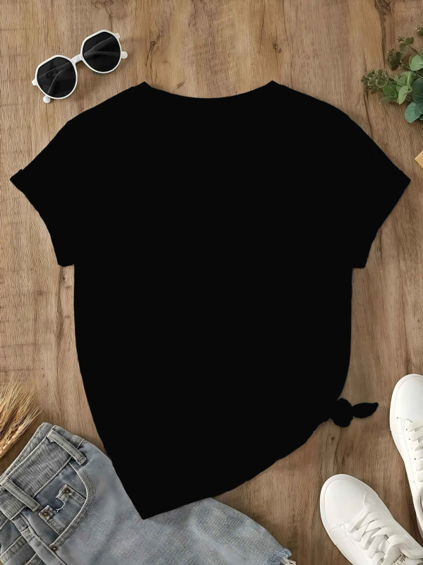 Tricou damă, poliester 95%+, imprimeu animal, guler rotund, croi lejer