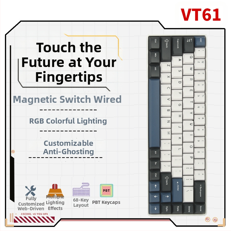 Μηχανικό πληκτρολόγιο, 99 πλήκτρα, USB-C, Bluetooth 2.4G, RGB φωτισμός, διπλής όψης σχεδιασμός
