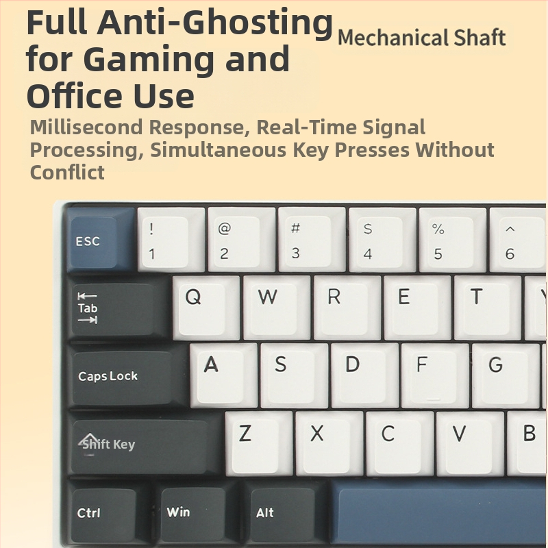Механична клавиатура, 99 клавиши, USB-C и Bluetooth 2.4G, RGB подсветка, водоустойчива, дизайн с двойни крила