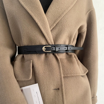 Curea pentru costum pentru femei – decorativă, versatilă pentru rochii și pulovere; material PU; cataramă din aliaj; închidere cu știft; stil All-match, Fashion OL, Simple