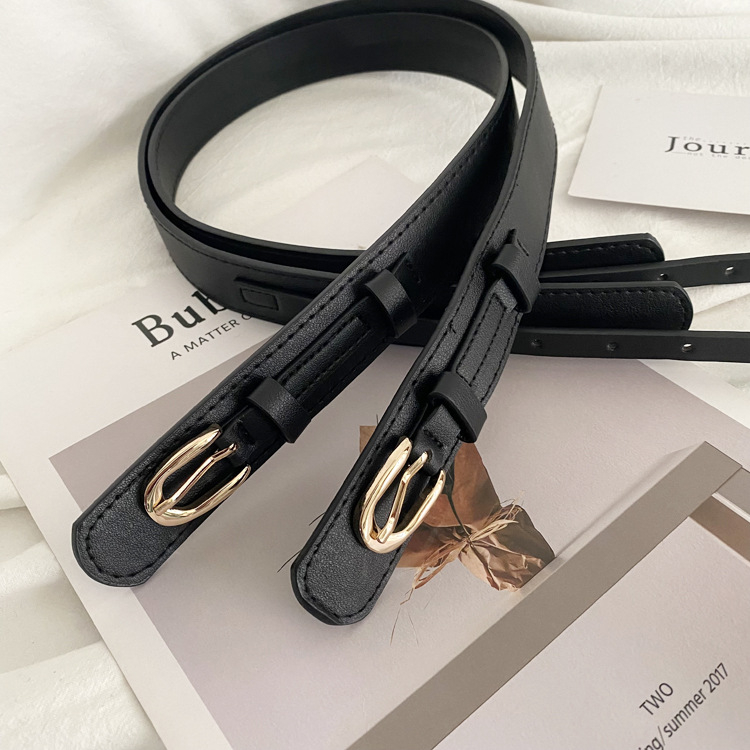 Curea pentru costum pentru femei – decorativă, versatilă pentru rochii și pulovere; material PU; cataramă din aliaj; închidere cu știft; stil All-match, Fashion OL, Simple