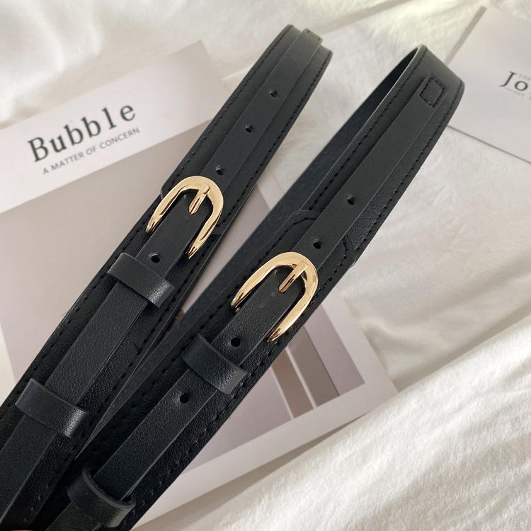 Curea pentru costum pentru femei – decorativă, versatilă pentru rochii și pulovere; material PU; cataramă din aliaj; închidere cu știft; stil All-match, Fashion OL, Simple