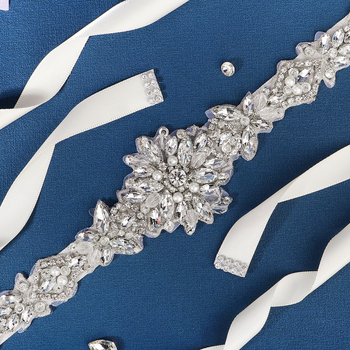 Νυφική ζώνη μέσης με στρας και μαργαριτάρια, φαρδιά πάνω από 4 εκ, κούμπωμα από κορδέλα, δέσιμο με κορδόνι, στυλ φρέσκιας πριγκίπισσας