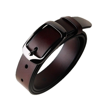 Γυναικεία ζώνη από συνθετικό δέρμα, αγκράφα από κράμα, κλείσιμο με καρφί, στυλ μόδας OL, ηλεκτροπλατίωση