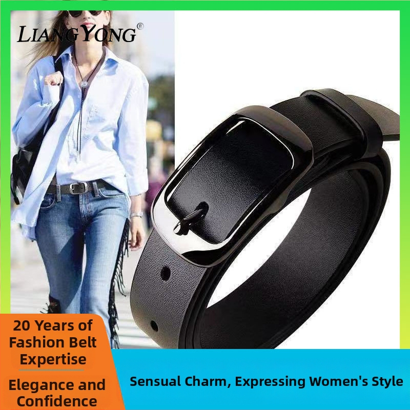 Sieviešu josta no mākslīgās ādas, sakausējuma sprādze, aizdare ar adatu, OL modes stils, elektroplēšana