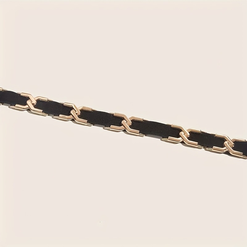 Curea pentru femei cu bandă elastică, cataramă din aliaj, închidere cu cataramă cu role, design perforat