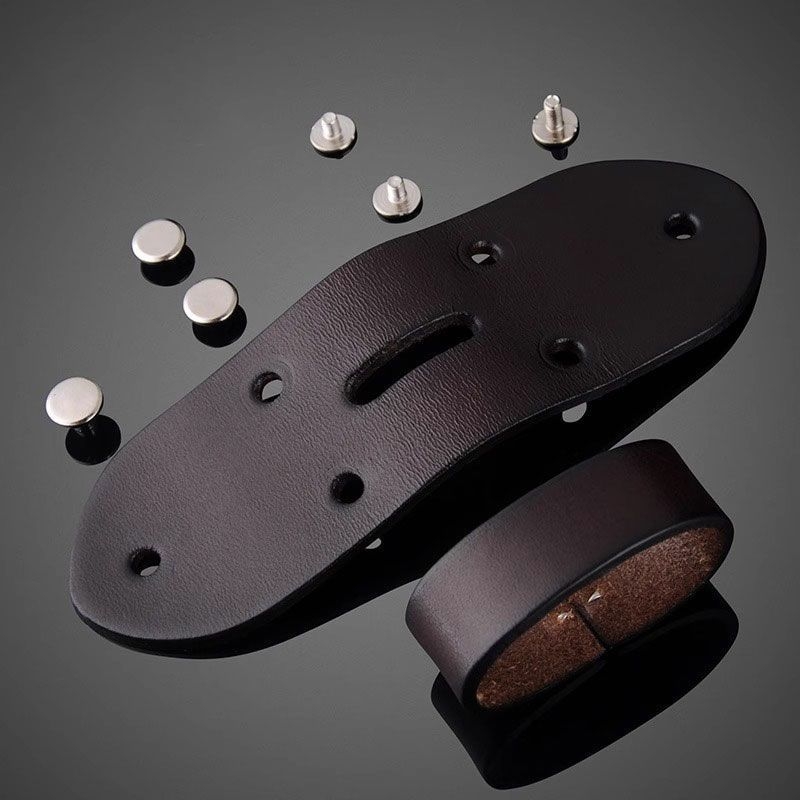 Accesoriu pentru curea din piele naturală cu cataramă cu pin — piele din primul strat, cataramă din aliaj, lansare primăvara 2025