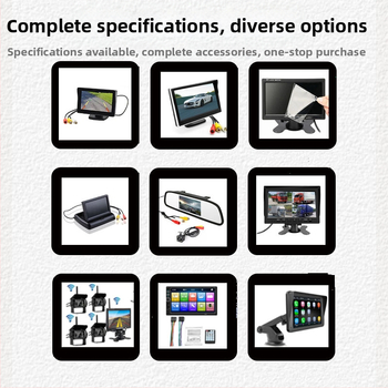 Οθόνη οπισθοπορείας αυτοκινήτου με κάμερα, TN οθόνη, ανάλυση 480P-720P, είσοδος AV, παγκόσμια συμβατότητα
