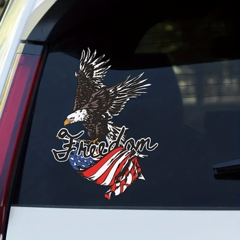 Autocolant pentru caroserie cu design steag de vultur pentru geamuri și bare de protecție; instalare prin lipire