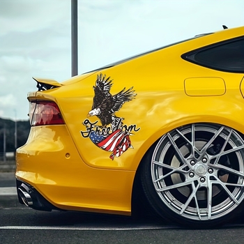 Autocolant pentru caroserie cu design steag de vultur pentru geamuri și bare de protecție; instalare prin lipire