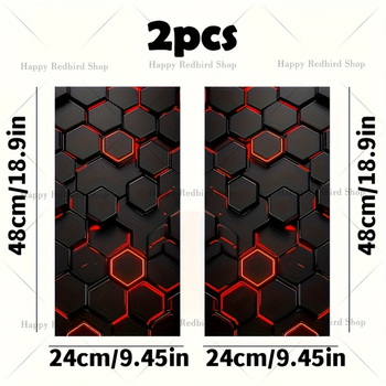 Αυτοκόλλητα αυτοκινήτων, σχέδιο με πλέγμα, σετ 2 τεμαχίων, συμβατό με όλα τα μοντέλα