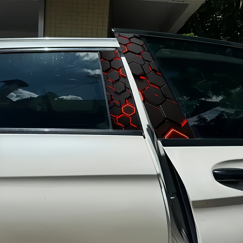 Automobiļu uzlīmes, režģa raksts, 2 gab., universāla saderība ar visiem automobiļu modeļiem