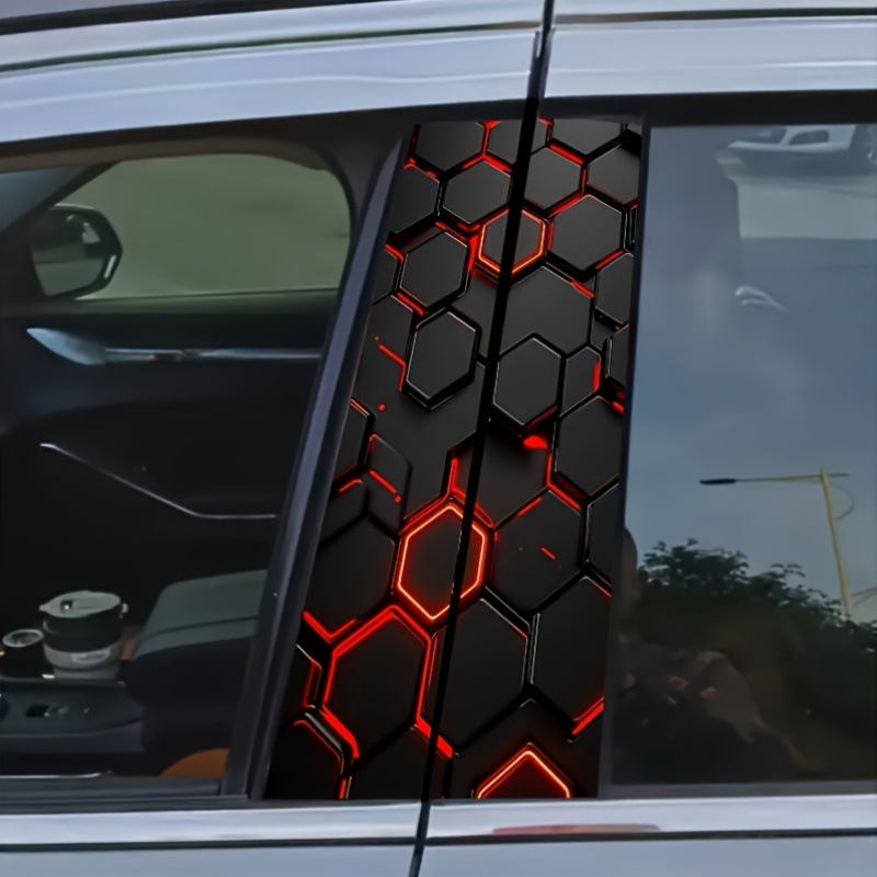 Automobiļu uzlīmes, režģa raksts, 2 gab., universāla saderība ar visiem automobiļu modeļiem