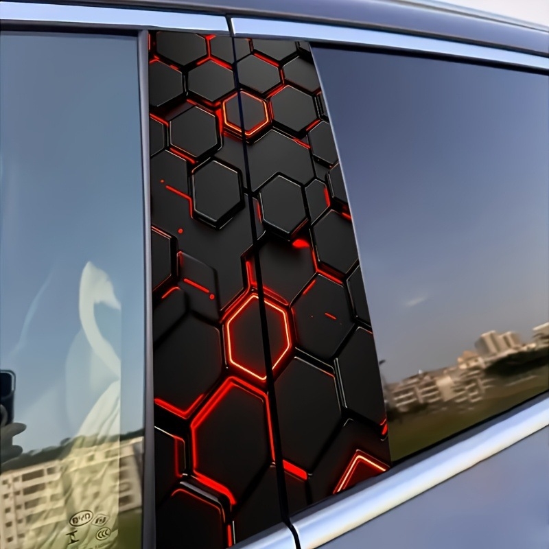 Automobiļu uzlīmes, režģa raksts, 2 gab., universāla saderība ar visiem automobiļu modeļiem