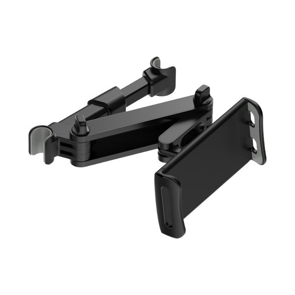 Suport pentru tabletă pentru headrest-ul din spate al mașinii, ABS, model E8-1-401, instalare snap-on, compatibil universal.