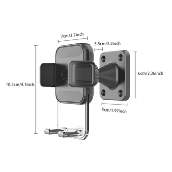 Държател за телефон за кола - пластмасова конструкция, универсална съвместимост