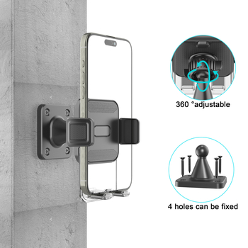 Държател за телефон за кола - пластмасова конструкция, универсална съвместимост