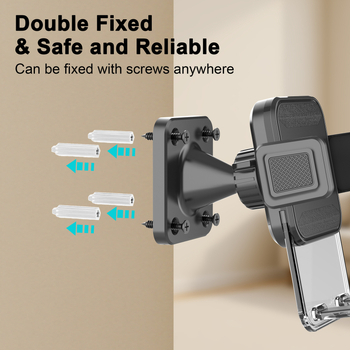 Държател за телефон за кола - пластмасова конструкция, универсална съвместимост