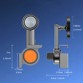 MagSafe магнитна автомобилна стойка за дисплей на таблото, безжично зареждане до 7.5W, монтаж Snap-on