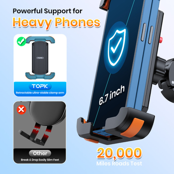 Topk Db06 Държател за телефон за велосипед – пластмасов държач за велосипед с възможност за персонализация