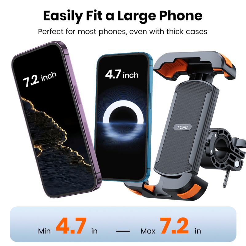 Topk Db06 Suport pentru telefon pentru bicicletă – suport din plastic cu personalizare