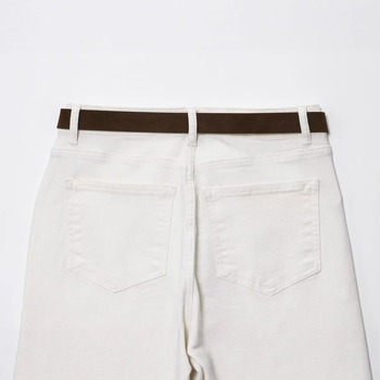 Τζιν σε στυλ Ευρώπης και Αμερικής, ψηλόμεσα, φαρδιά παντελόνια, patchwork denim, μακριά παντελόνια, Καλοκαίρι 2025