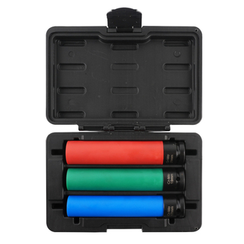 Krommolibdena tērauda kalti uzgriežņu atslēgu komplekts, trīs daļas