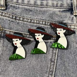 Ακρυλική καρφίτσα με χαρακτήρα κινουμένων σχεδίων – βαφή με σπρέι, Unisex αξεσουάρ διακόσμησης και δώρου, άνοιξη 2025