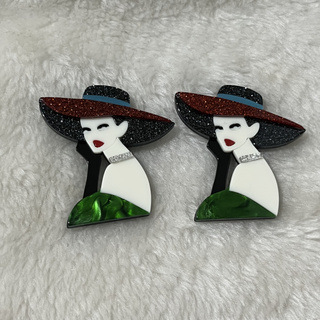 Ακρυλική καρφίτσα με χαρακτήρα κινουμένων σχεδίων – βαφή με σπρέι, Unisex αξεσουάρ διακόσμησης και δώρου, άνοιξη 2025