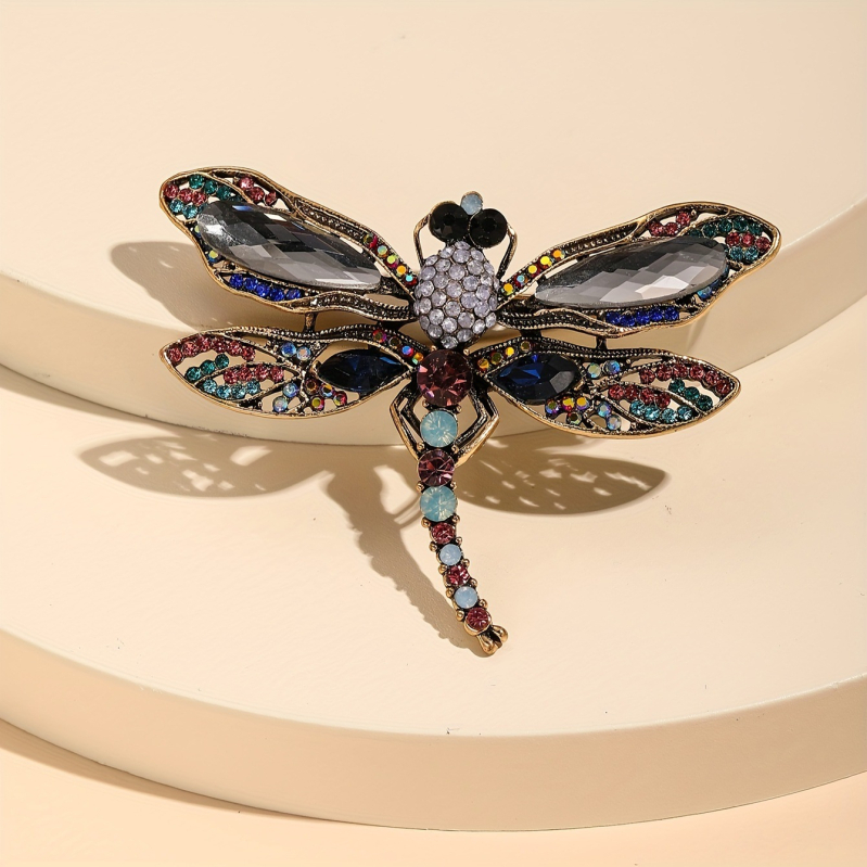 Broșă dragonfly, aliaj de zinc, stil INS, ecologic, decorativ