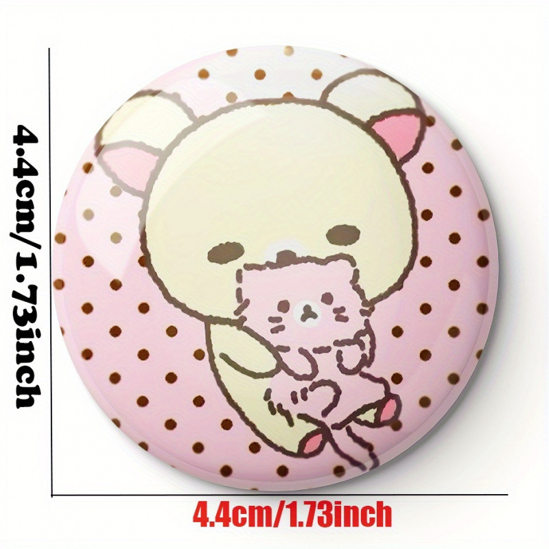 Broșă cu motiv de pisică desen animat, material plastic, reglabilă, model jd601101065068966 (Iarna 2025)