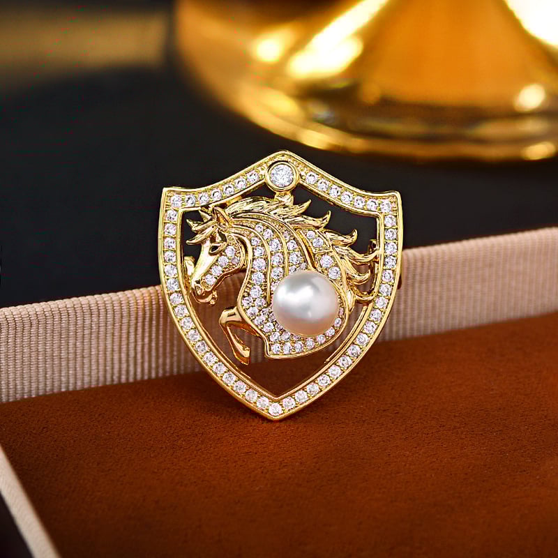 Broșă din cupru, placare electroplată, stil elegant; formă: damă; tip: broșă