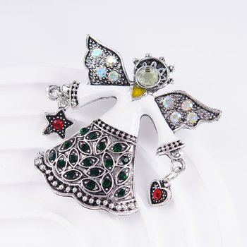 Καρφίτσα αγγέλου με στυλ κρασί, Unisex, Γαλλικό ρετρό σχέδιο; σχήμα καρτούν; Υλικό: κράμα ψευδαργύρου; Διαδικασία: Ηλεκτροπλατίωση