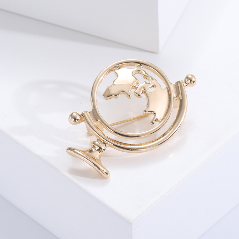 Unisex globusa broša, sakausējums, elektroplēšana, Oil Dripping sērija, dekorēšana