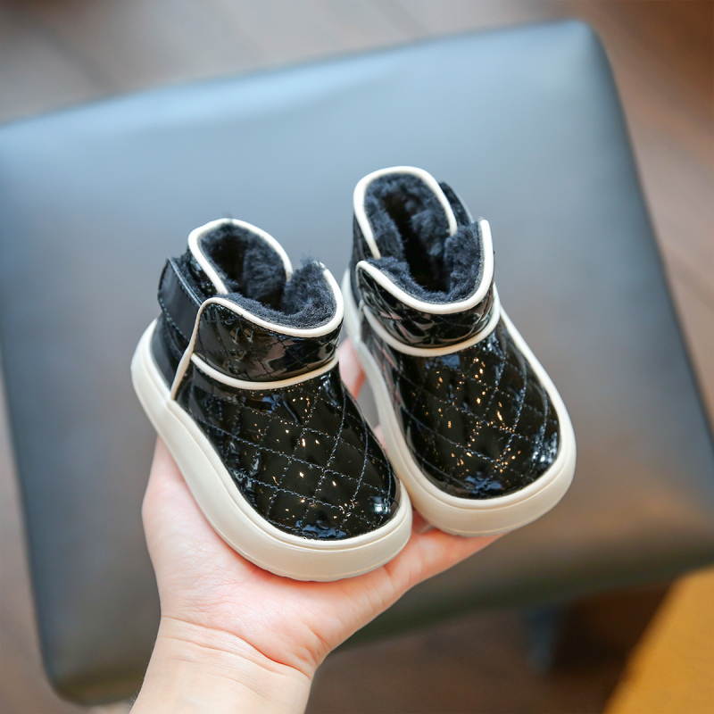 Ziema Ultrafilm ādas zīdaiņu zābaki, augsts augšējais, silti, pretslidīgi, Velcro aizdare