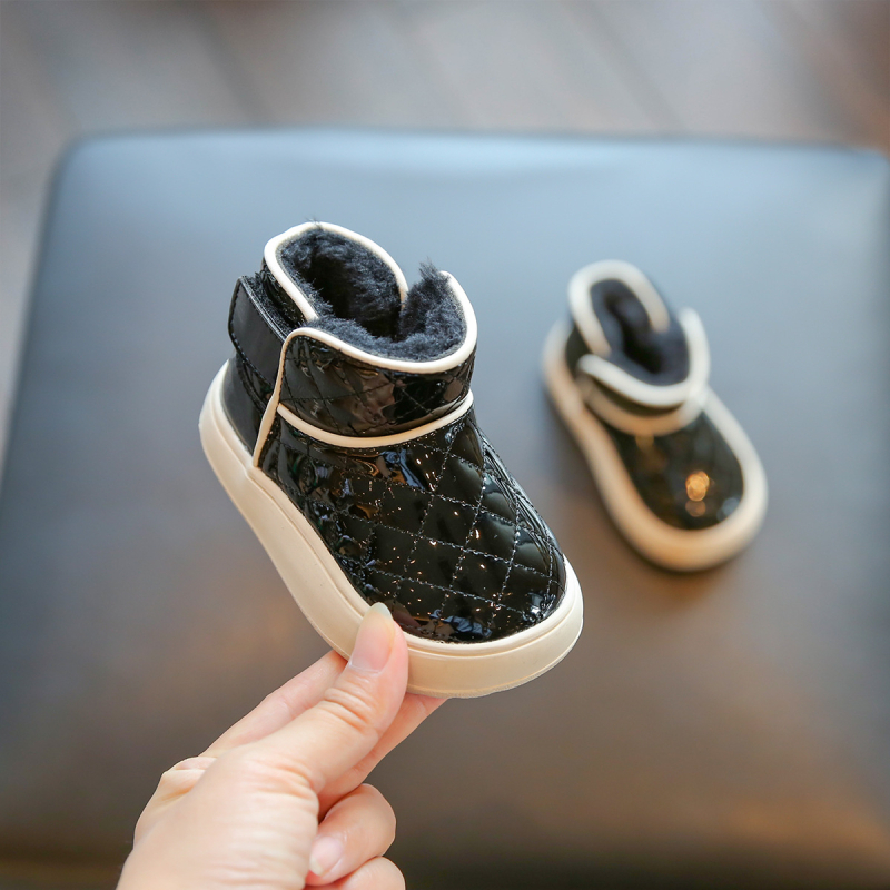 Ziema Ultrafilm ādas zīdaiņu zābaki, augsts augšējais, silti, pretslidīgi, Velcro aizdare