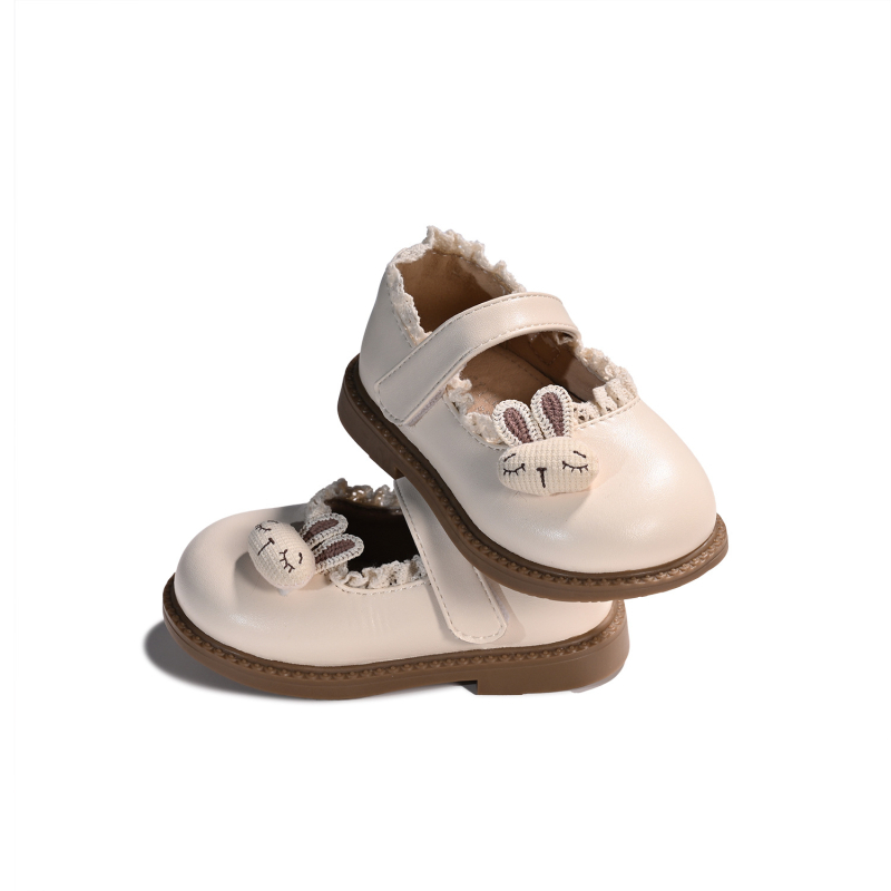 Ghete de piele pentru fete - stil coreean, piele Ultra-Fiber, pentru copii 1–3 ani